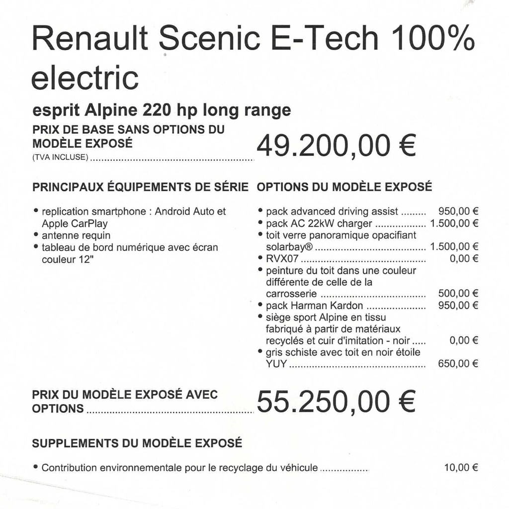 Renault Scenic 100% ELECTRIC