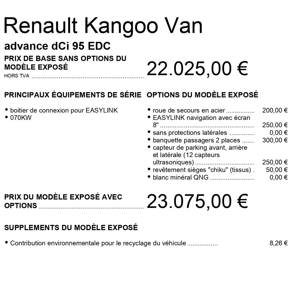 Renault Kangoo Van (L1)