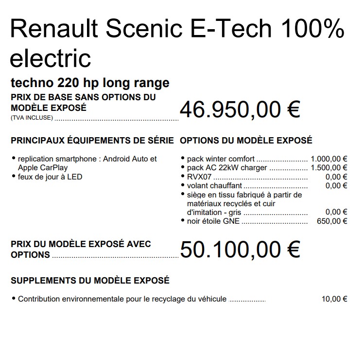 Renault SCENIC E-TECH 100%